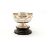 A late Victorian silver circular rose bowl