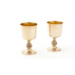 A pair of Elizabeth II silver wire goblets