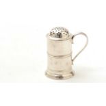 A George IV silver kitchen pepper or dredger