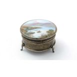 A George V silver dressing table box