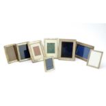 Eight various silver mounted rectangular photograph frames