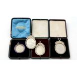 Four Edwardian George V silver prize medals