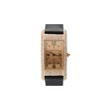 Charles Oudin, Paris: an 18ct yellow gold and diamond-cased quartz wristwatch