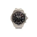 Tag Heuer Aquaracer: a steel-cased automatic chronograph wristwatch