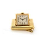 Tavannes Watch Co: an early 20th Century 18ct yellow gold-cased bag/travel watch