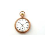 A 9ct yellow gold cased open-faced pocket watch