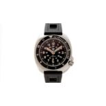 TC-9 1970's Diver: a steel-cased automatic wristwatch