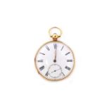 An 18ct yellow gold-cased open-faced pocket watch