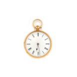An 18ct yellow gold cased open-faced pocket watch