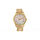 Omega: a 9ct yellow gold-cased quartz wristwatch