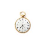 John Campbell, Liverpool: an 18ct yellow gold-cased open-faced pocket watch