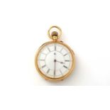 An 18ct yellow gold cased open-faced pocket watch