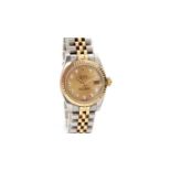 Rolex Oyster Perpetual Datejust: a steel and 18ct yellow gold mounted automatic ladies wristwatch