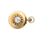 An 18ct yellow gold cased half-hunter pocket watch