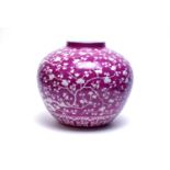 Chinese plum glazed vase