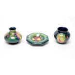 Three small pieces of Moorcroft