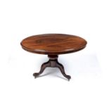 A Victorian rosewood tilt-action dining table