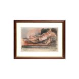 Pietro Annigoni OMRI - Reclining Female Nude | pastel
