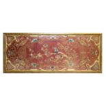 Chinese silk and gold thread needlework picture