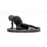 After the Antique; The Dying Gaul, patinated bronze