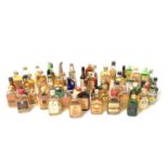 A collection of whisky miniatures