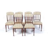 A set of six Edwardian mahogany dining chairs