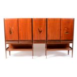 Produzione Consorzio Esposizione Mobili Cantu - Retro Italian Designer three section wall unit