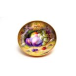 Royal Worcester fruit painted bowl by A Shuck