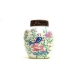 Chinese famille rose ginger jar