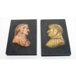 A pair of 19th Century Grand Tour carved relief marble plaques