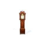 James Priest of Newark: 19th Century oak & mahogany banded longcase clock