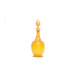 Amber glass decanter