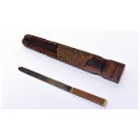 Chinese knife in boxwood sheath