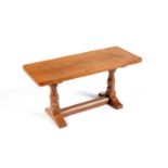 Robert Thompson's Craftsmen Ltd: A 'Mouseman' oak refectory coffee table