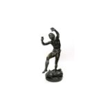 After Eugene-Louis Lequesne: The Dancing Faun, bronze