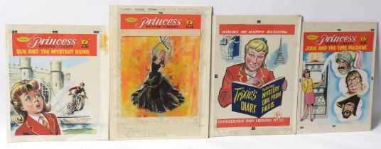 Original Front Cover Artwork Fleetway Publications' girls comic "Princess Picture Library"