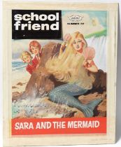 Original Front Cover Artwork Fleetway Publications' girls comic "School Friend"