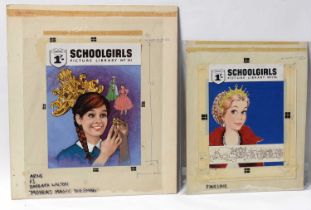 Original Front Cover Artwork for Fleetwood Library Comic "School Girls"