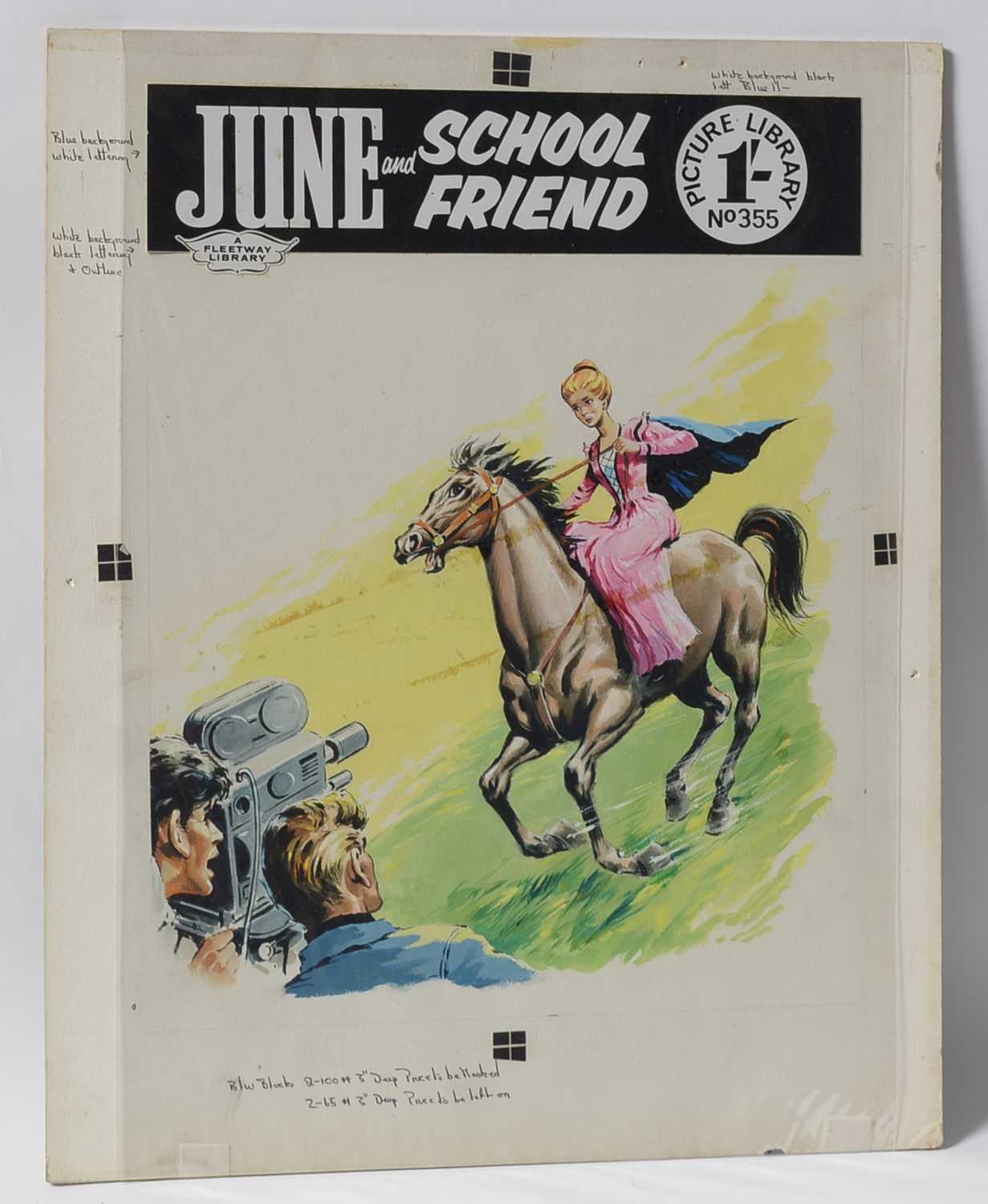 Original Front Cover Artwork Fleetway Publications' girls comic "June and School Friend" - Image 4 of 7
