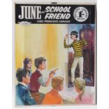 Original Artwork Fleetway Publications' girls comic "June and School Friend; Princess Library"