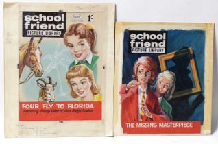 Original Front Cover Artwork Fleetway Publications' girls comic "School Friend" Picture Library