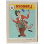 Original Front Cover Artwork for the Fleetway Library Comic "School Girls" Picture Library