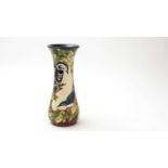 Moorcroft Woodpecker design vase