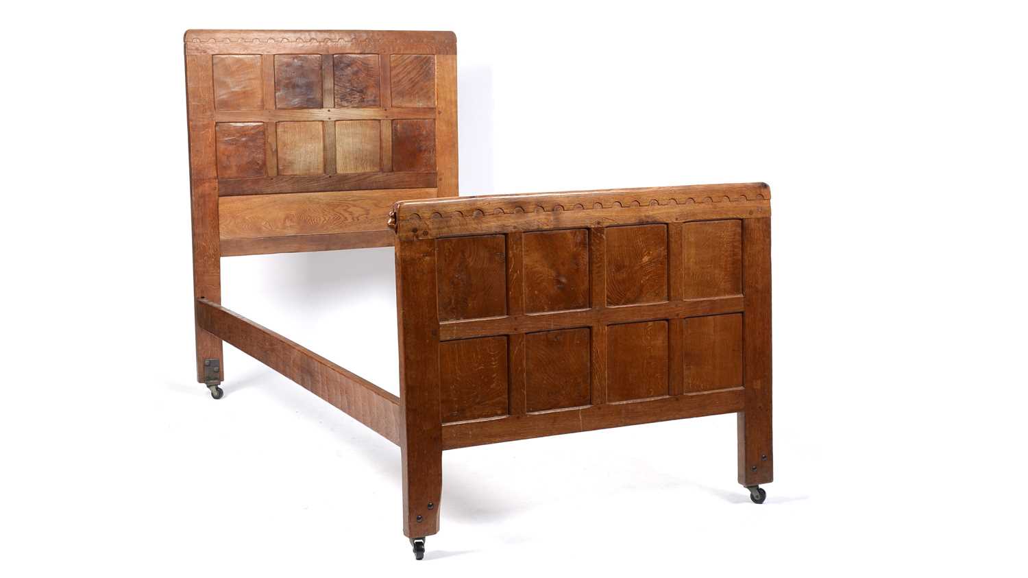 Robert "Mouseman" Thompson of Kilburn: an oak single bed