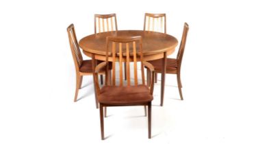 G Plan - Fresco: a mid-Century teak extending dining table and chairs