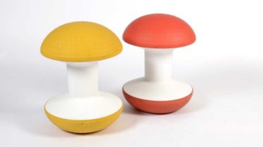 Don Chadwick Design - Ballo stool: Two polypropylene 'mushroom' stools