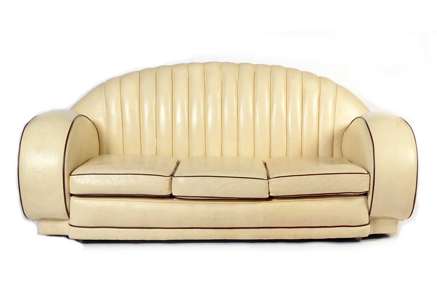 An Art Deco Cloud sofa three piece suite - Image 2 of 21