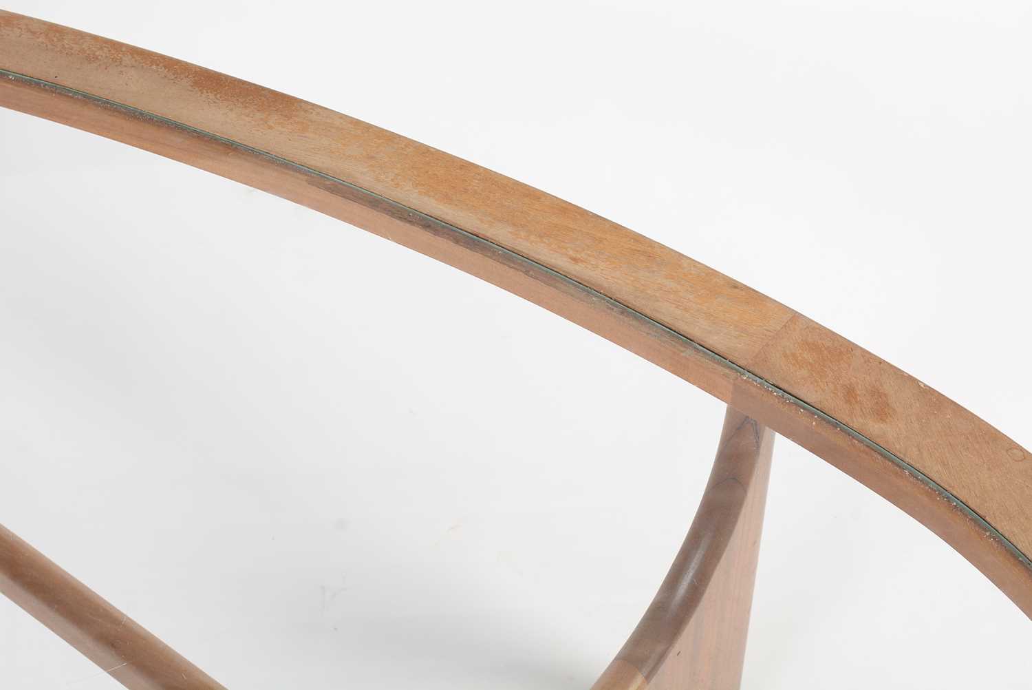 Stateroom by Stonehill: a mid-Century teak and glass coffee table of teardrop form - Image 5 of 8
