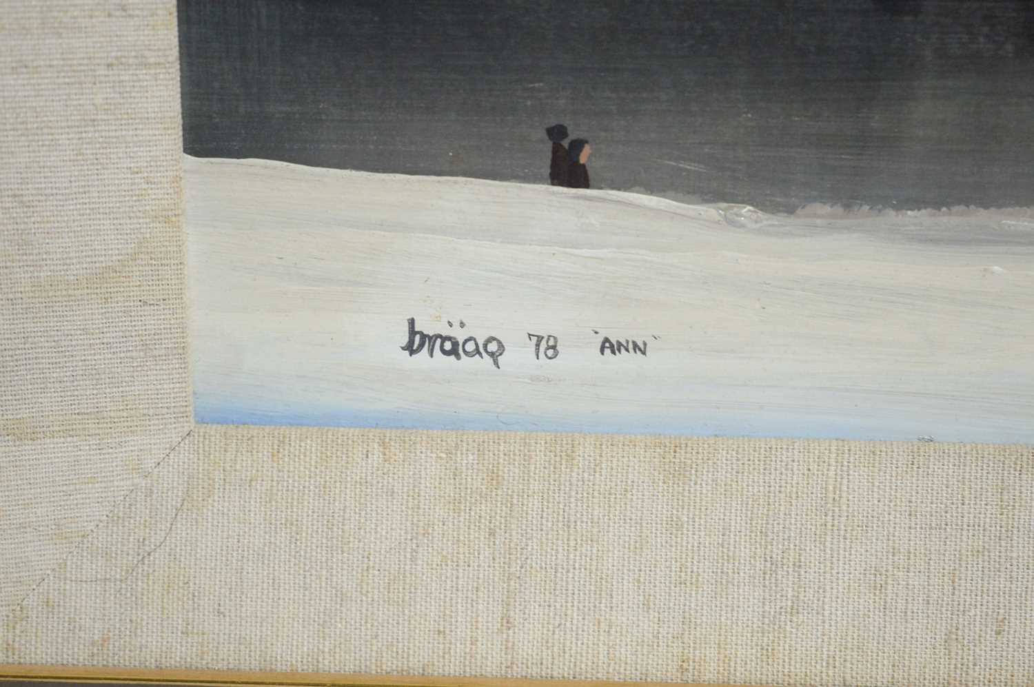 "Braaq" Brian Shields - Ice Skating on the Lake | oil - Image 3 of 4