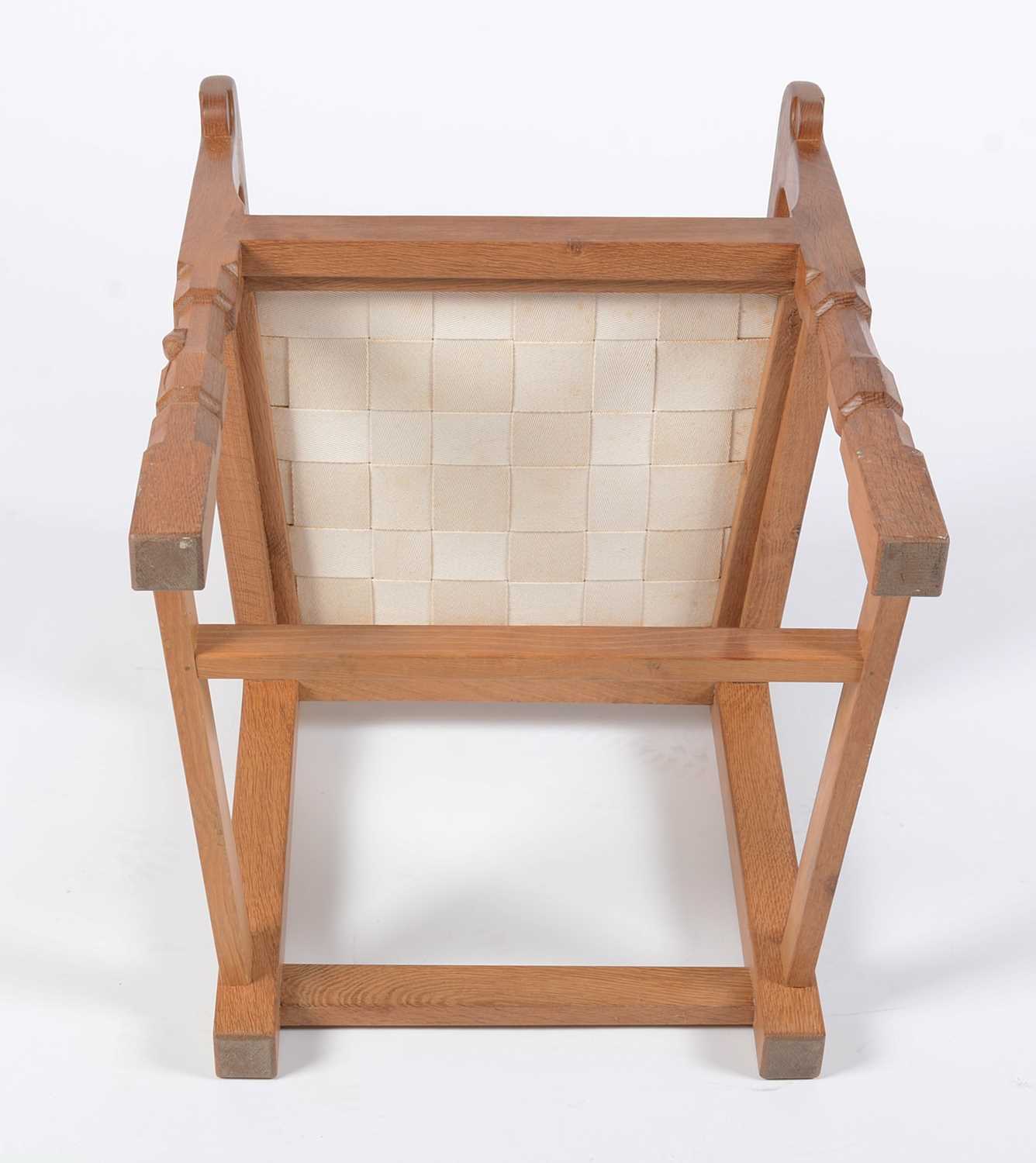 Robert 'Mouseman' Thompson of Kilburn: an oak carver chair - Image 6 of 10